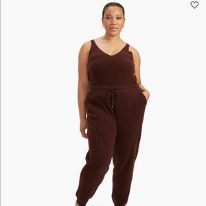Naadam Chocolate Brown Cashmere Ribbed Jogger- Size Small (NEW with tags)